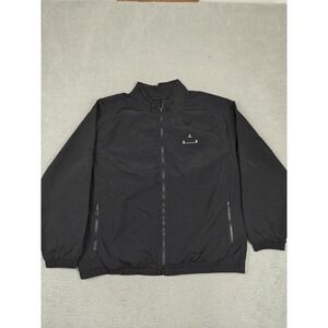 Jordan Jacket Mens 2XL Black Windbreaker Full Zip Mesh Lined Pockets Jumpman